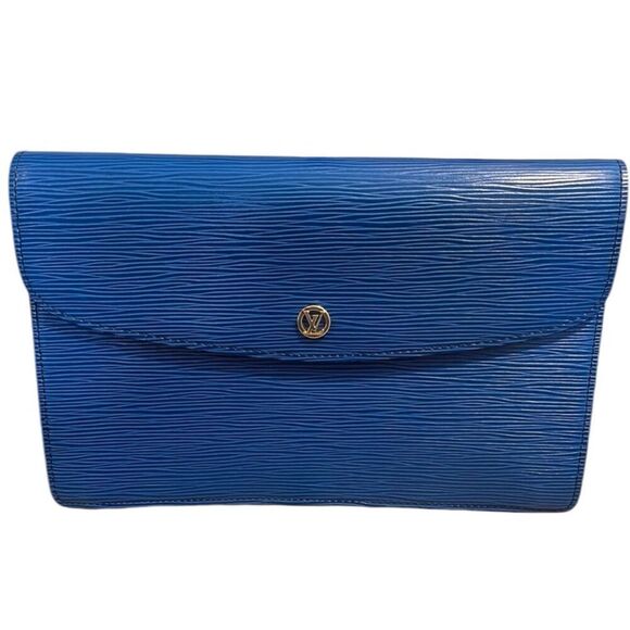 Louis Vuitton Blue Epi Leather Clutch - Picture 5 of 7